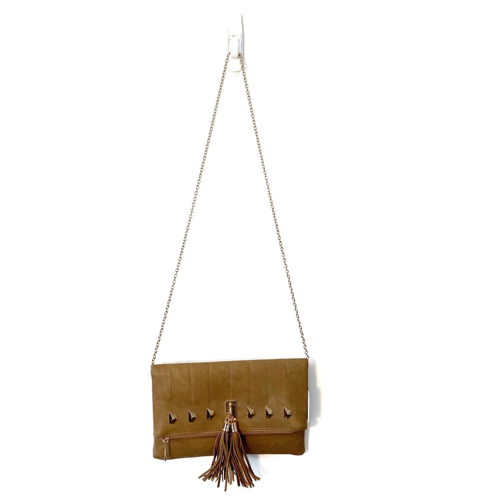 Tan d’Orcia Studded Crossbody Bag